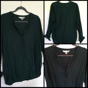 XL Old Navy Half-Button Down Tunic Shirt